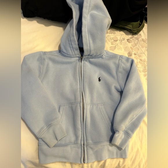 Polo Ralph Lauren Baby blue Hoodie LIGHT USED - Picture 7 of 11
